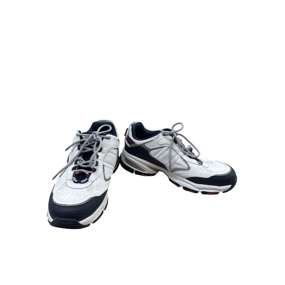 Skechers Sport Mens White black sneakers shoes Size 9.5 SKU 7217